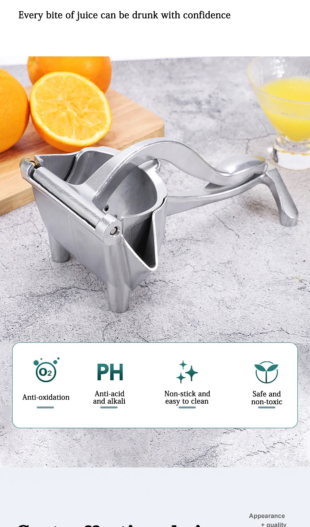 The Awesome Juice Press - Heavy Duty Fruit press for Juicing Fruits and Ricing Veggies