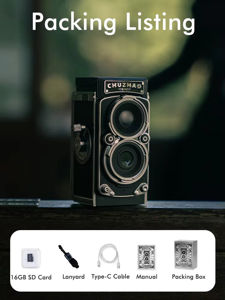 Awesome Dog Vintage Mini Digital Camera - 12MP, 1080P FHD Video Vlogging Portable Camera