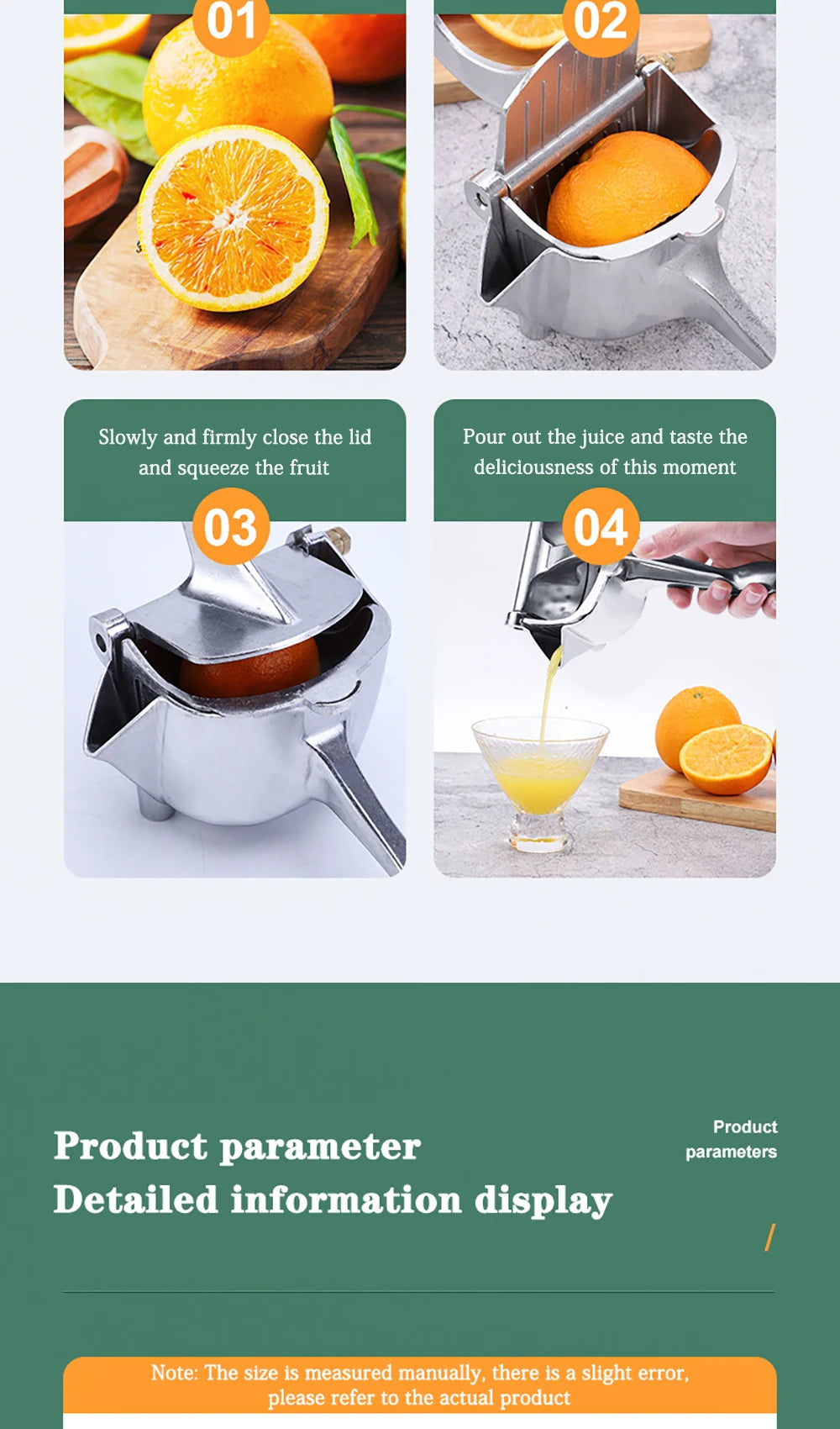 The Awesome Juice Press - Heavy Duty Fruit press for Juicing Fruits and Ricing Veggies