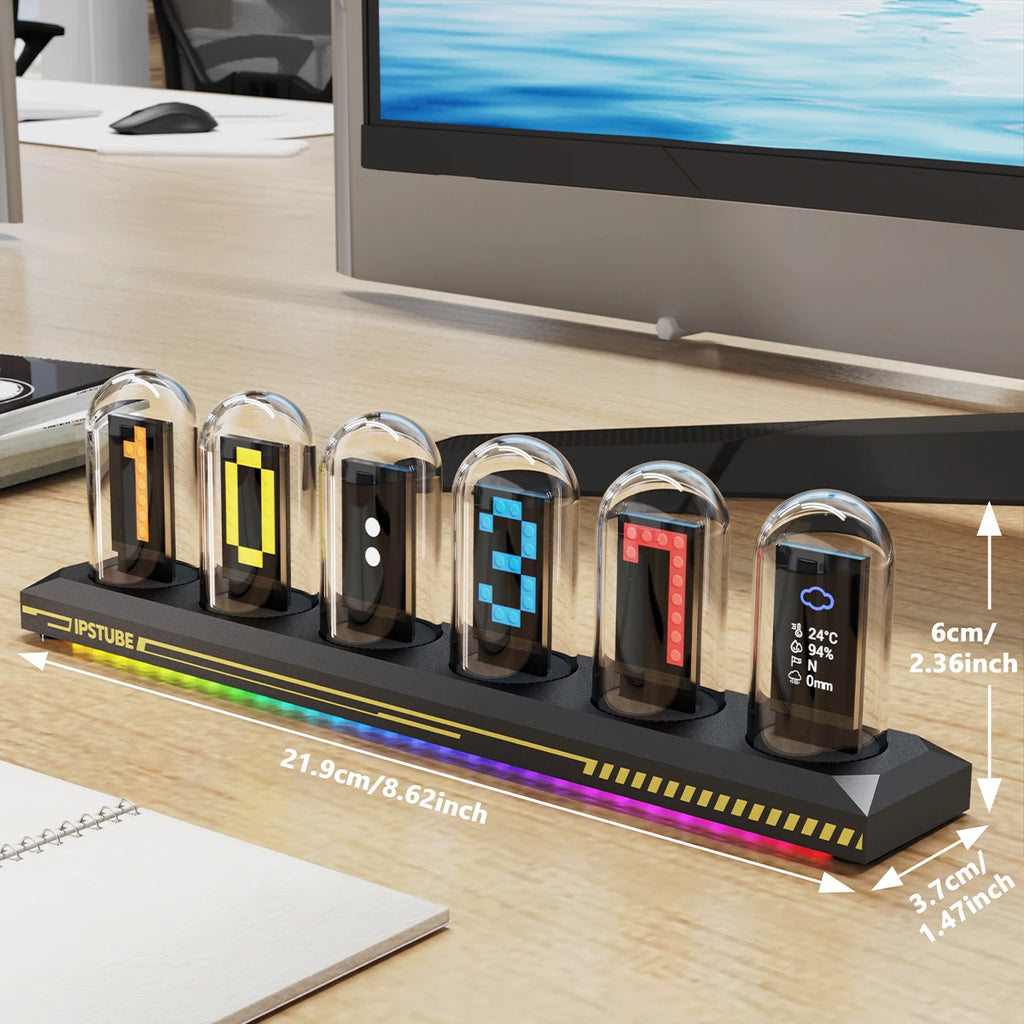 ChronoDesk IPS: The Programmable Retro-Futuristic Nixie Clock