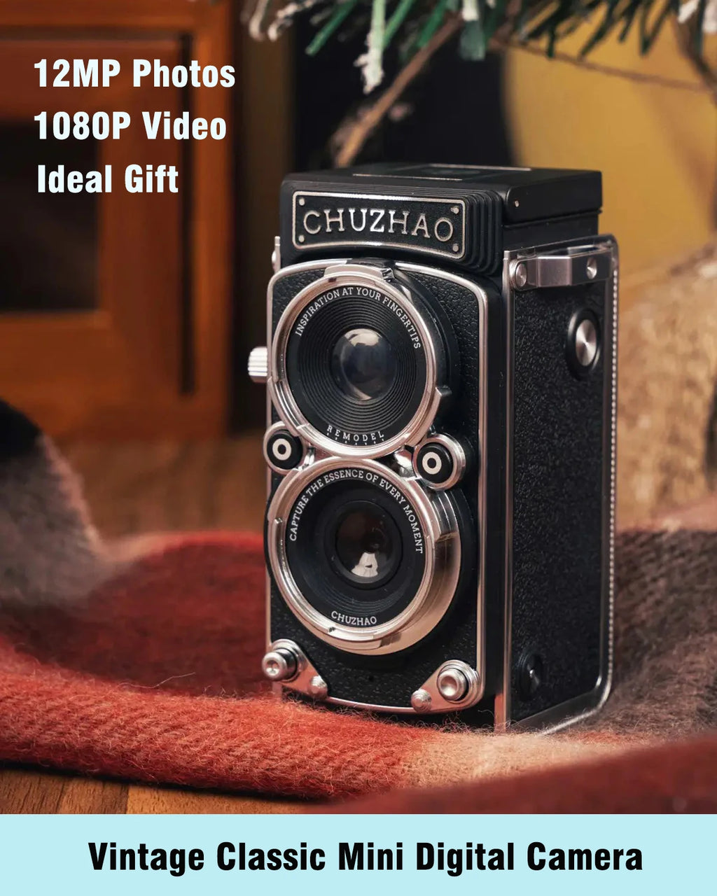 Awesome Dog Vintage Mini Digital Camera - 12MP, 1080P FHD Video Vlogging Portable Camera