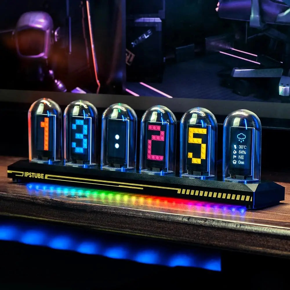 ChronoDesk IPS: The Programmable Retro-Futuristic Nixie Clock